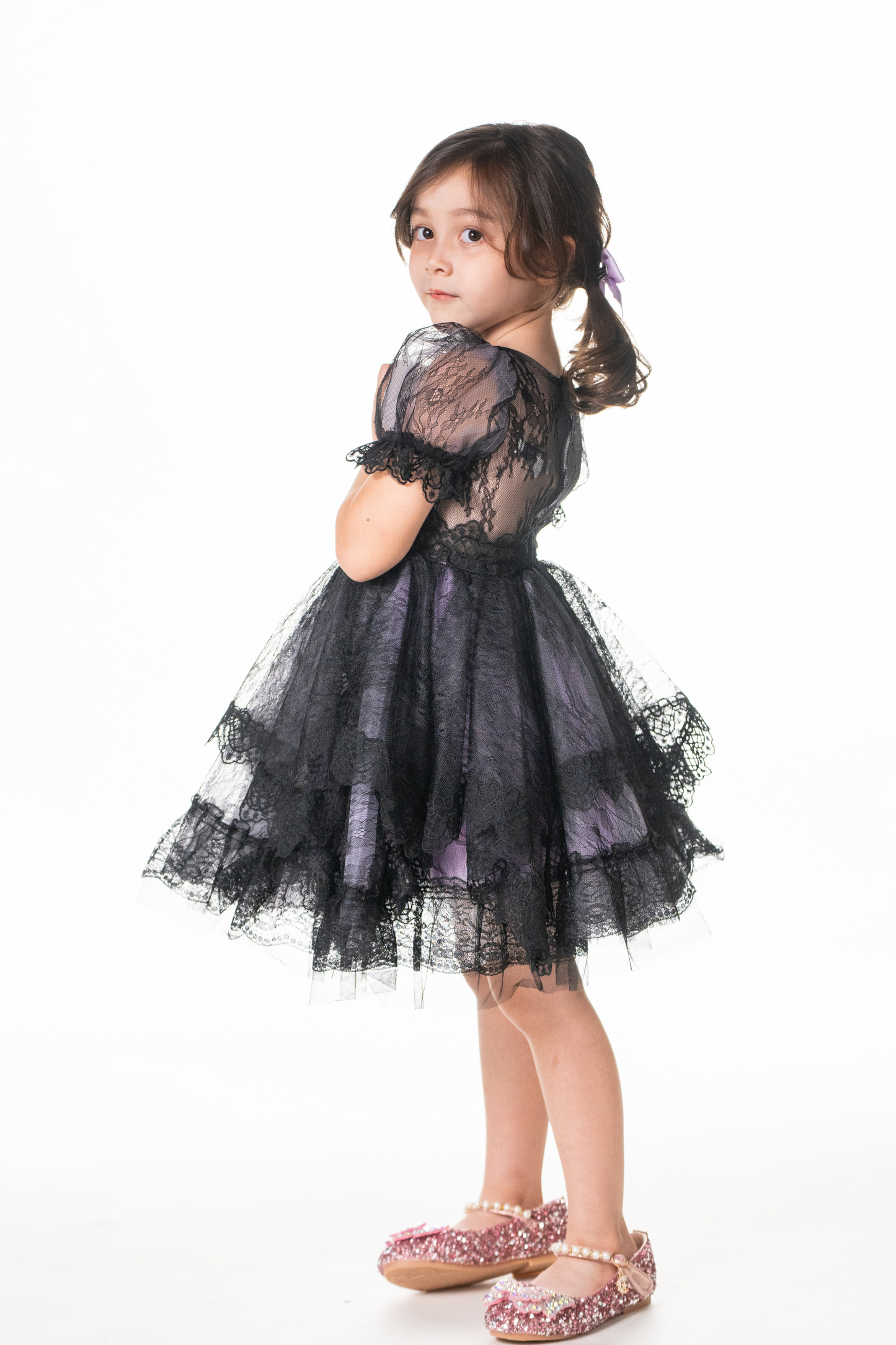 Little Witch Amelia - Purple & Black Lace Dress