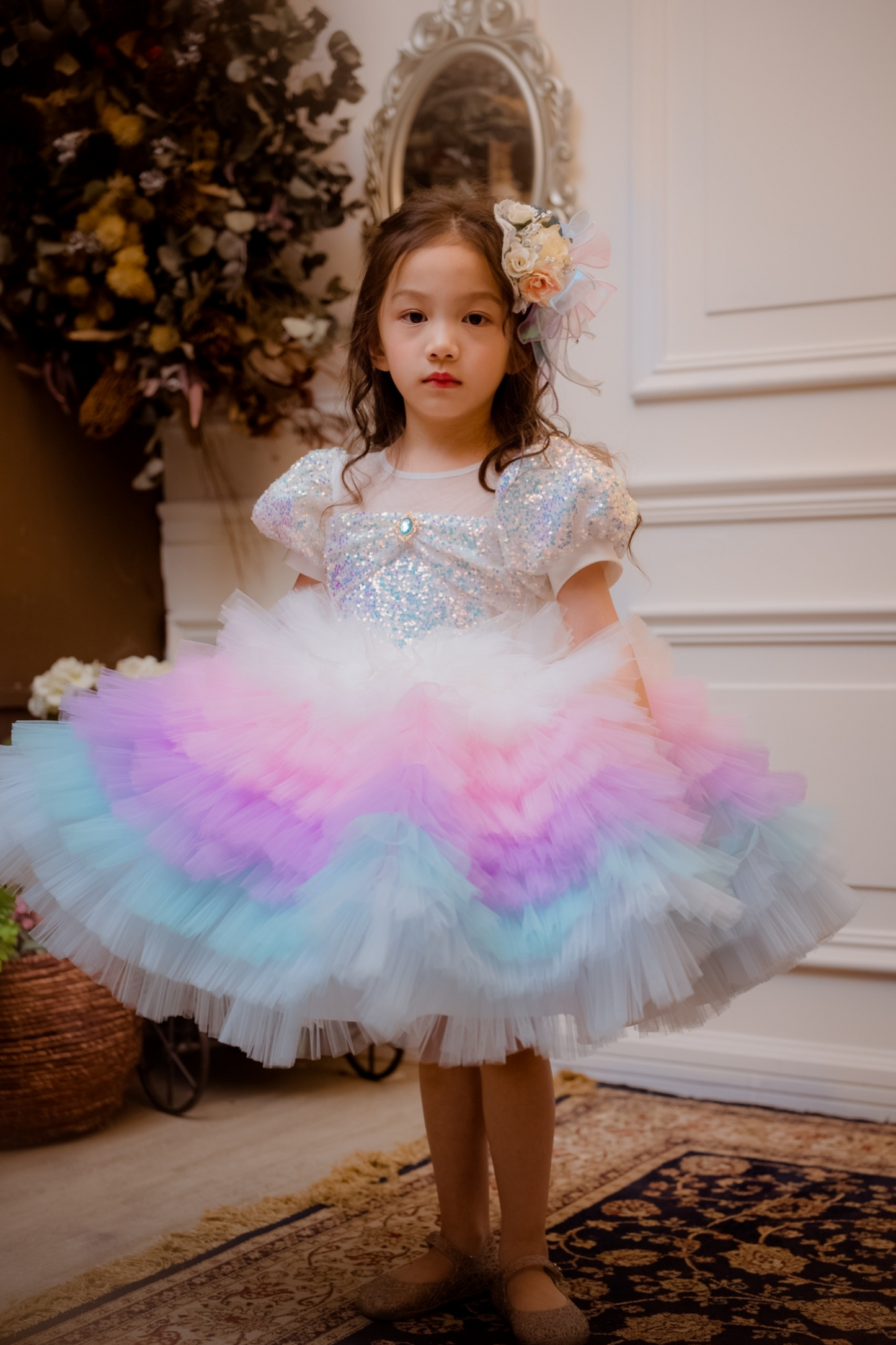 Lilac & Pink Sugar Plum Fairy Ombre Tulle Dress