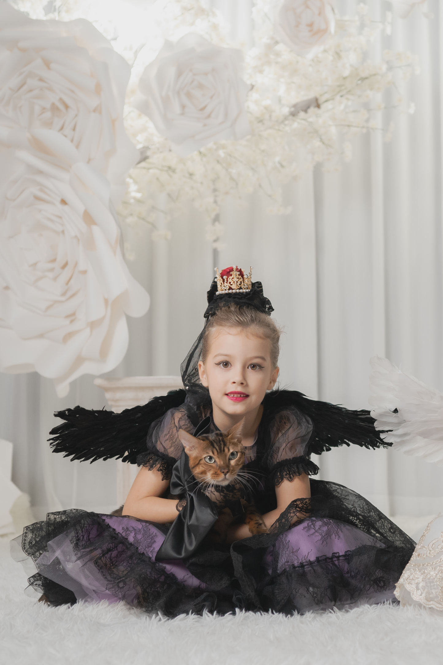 Little Witch Amelia - Purple & Black Lace Dress