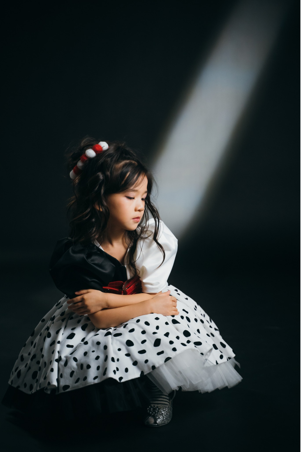 Cruella Black & White Dalmatian Dress