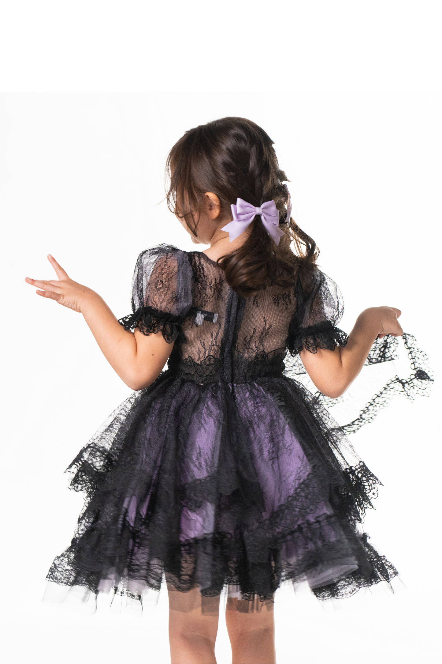 Little Witch Amelia - Purple & Black Lace Dress