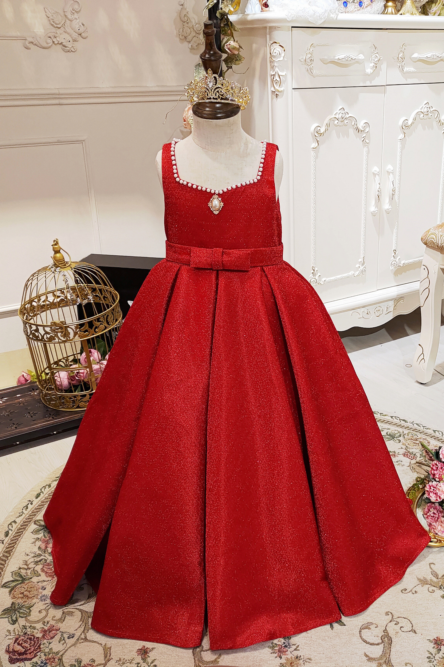 Ruby Red Lurex Gown