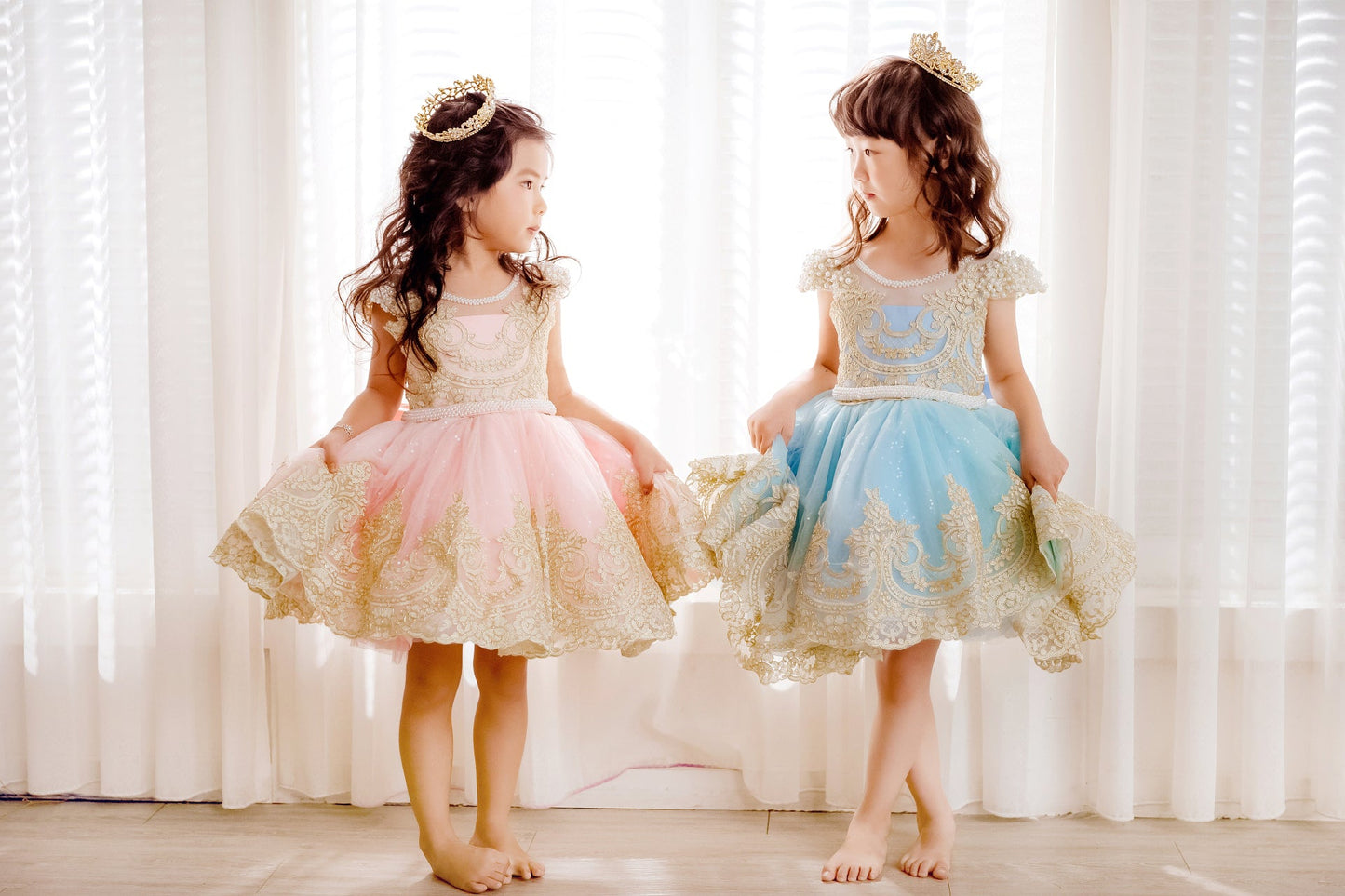 Blue Swan Rococo Gold Lace Dress
