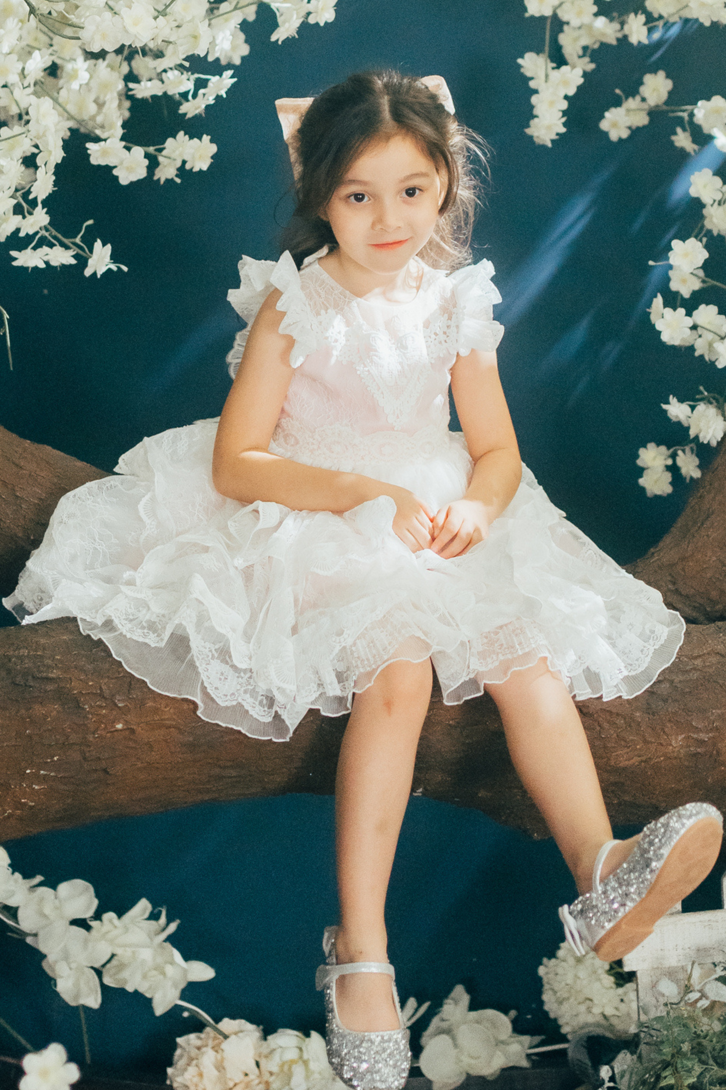 Winged Cupid Angel Lace Dress (Pink)