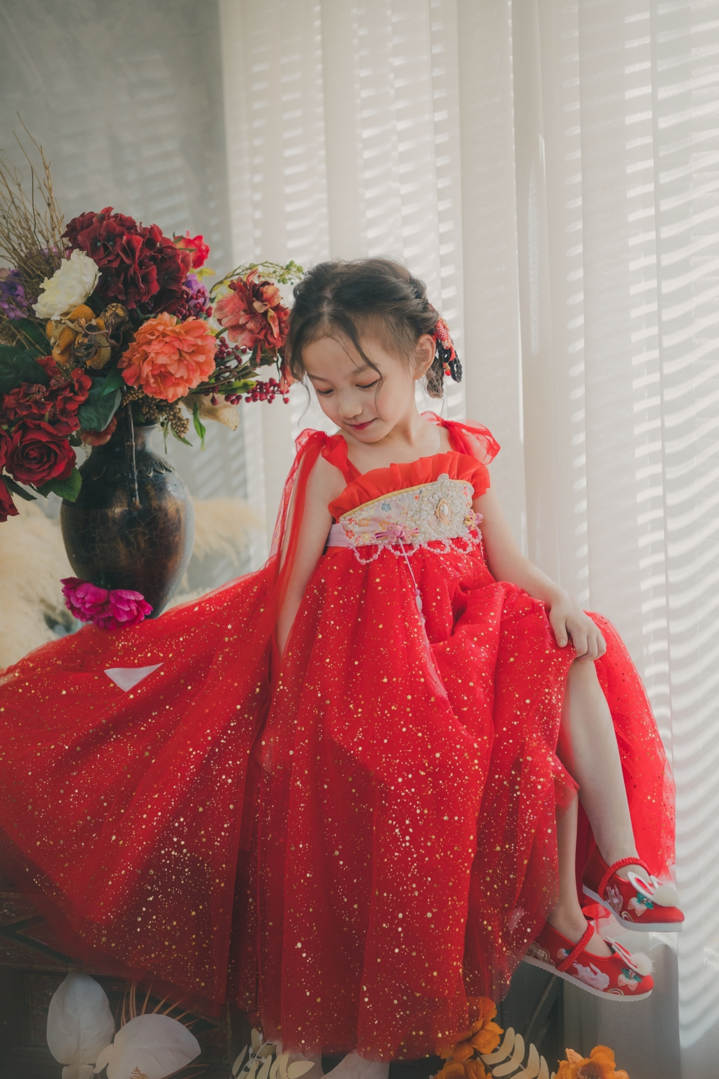 Red Celeste Oriental Bunny Set