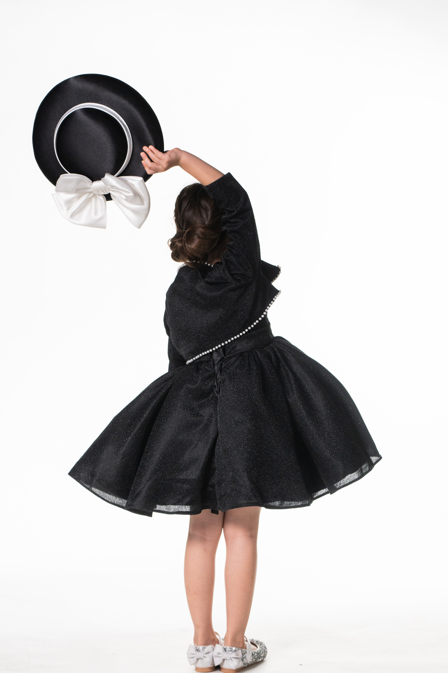 Little Audrey Black Lurex Dress