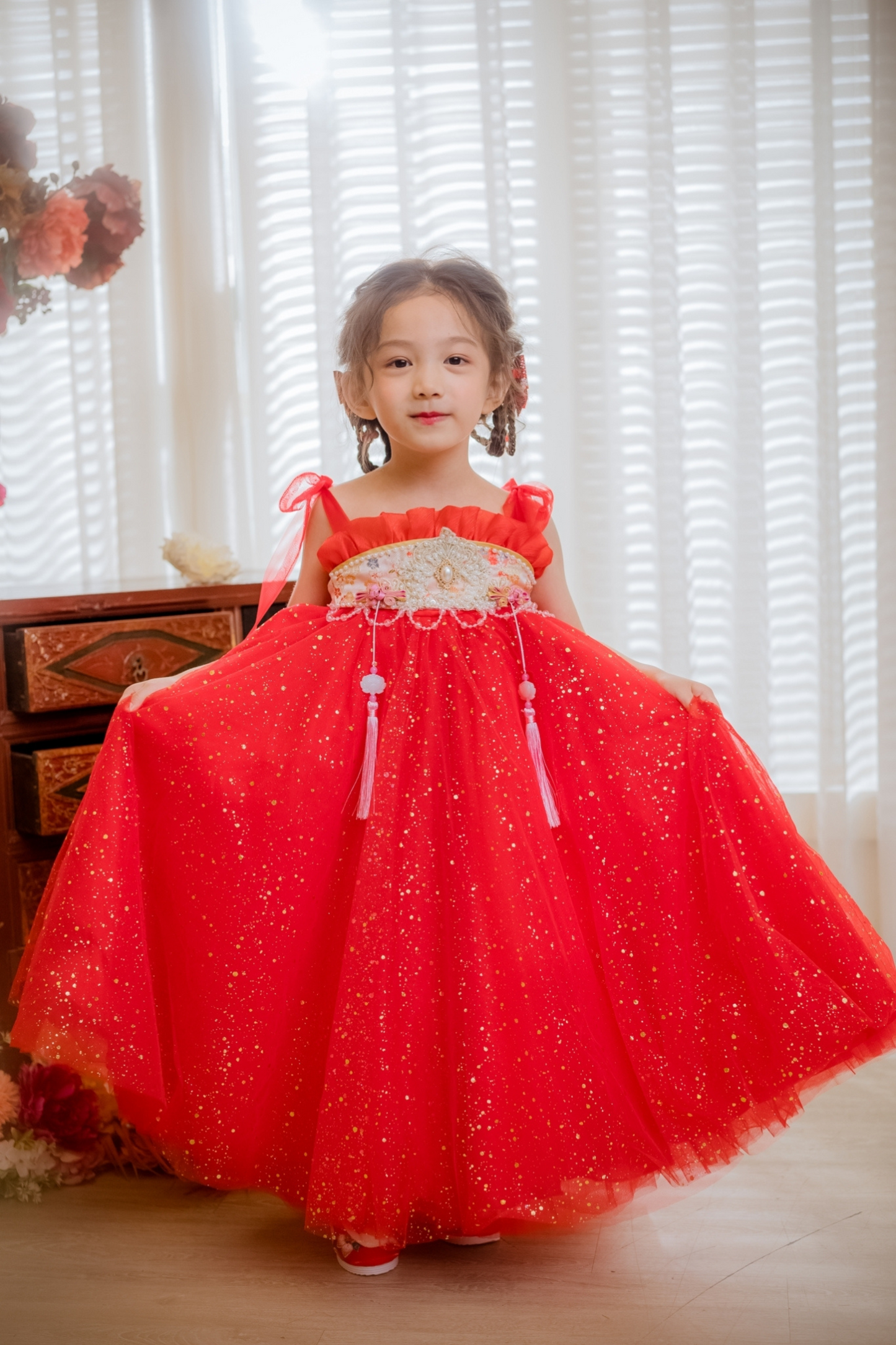 Red Celeste Oriental Bunny Set