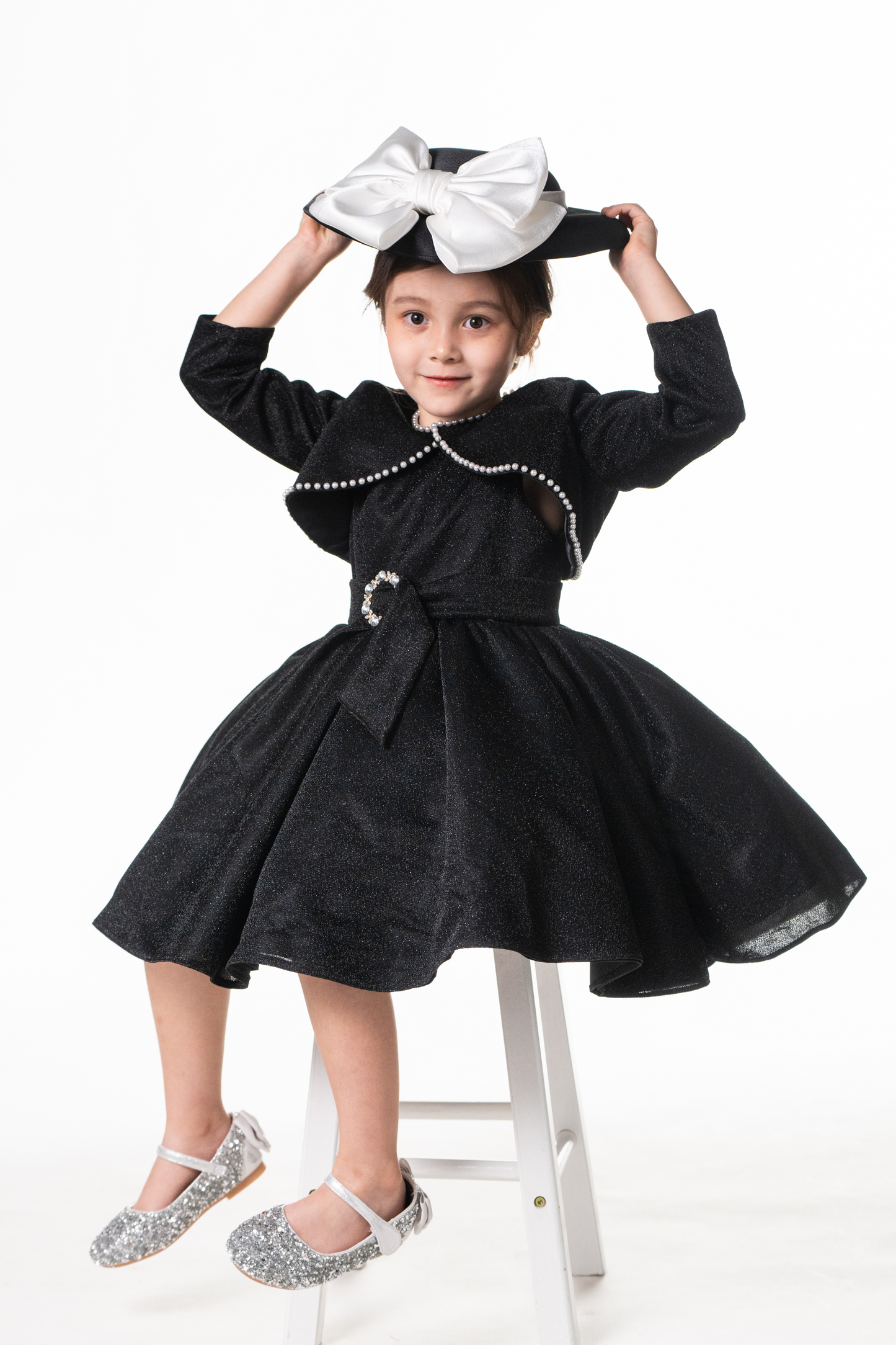 Little Audrey Black Lurex Dress