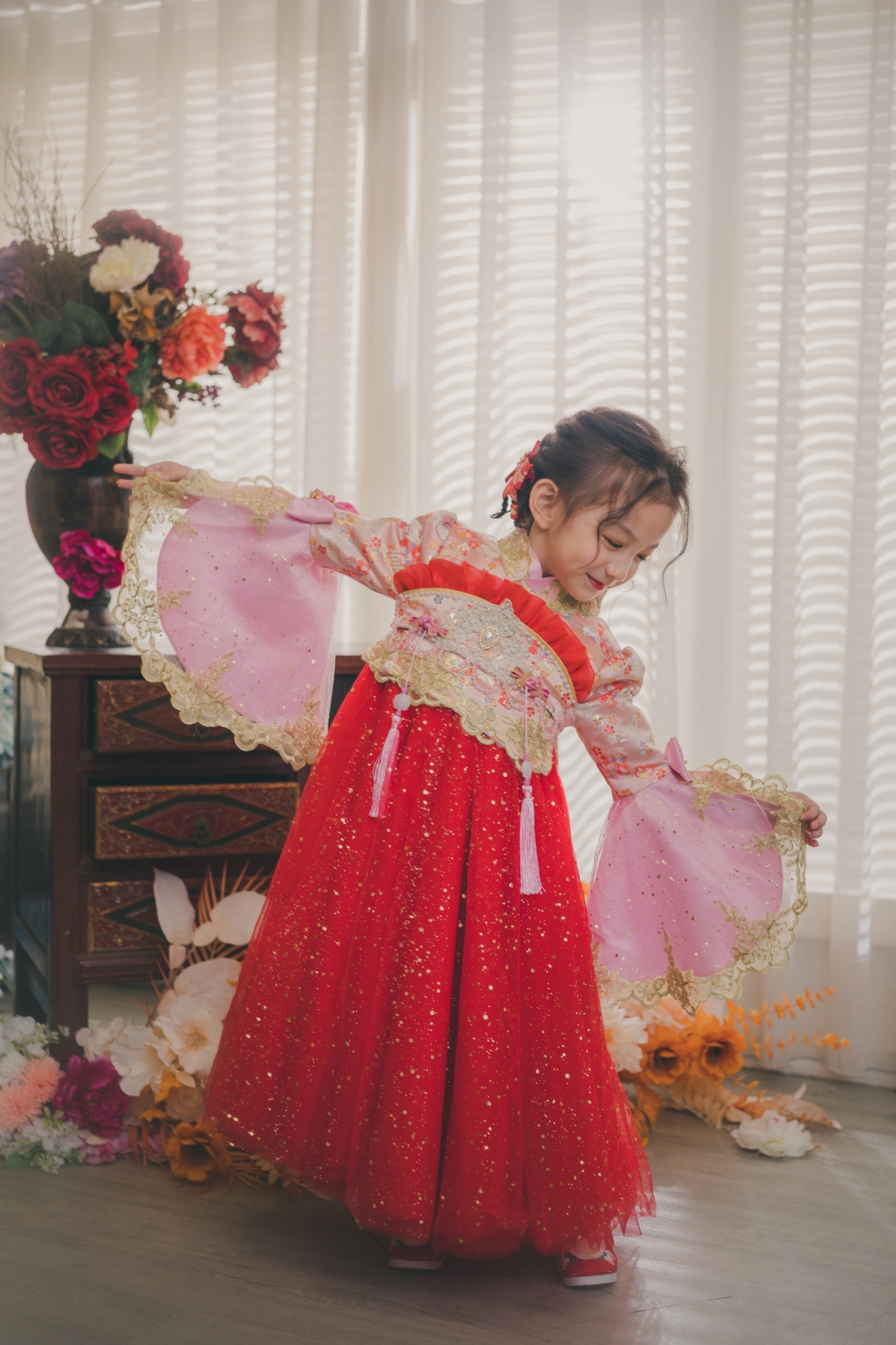 Red Celeste Oriental Bunny Set