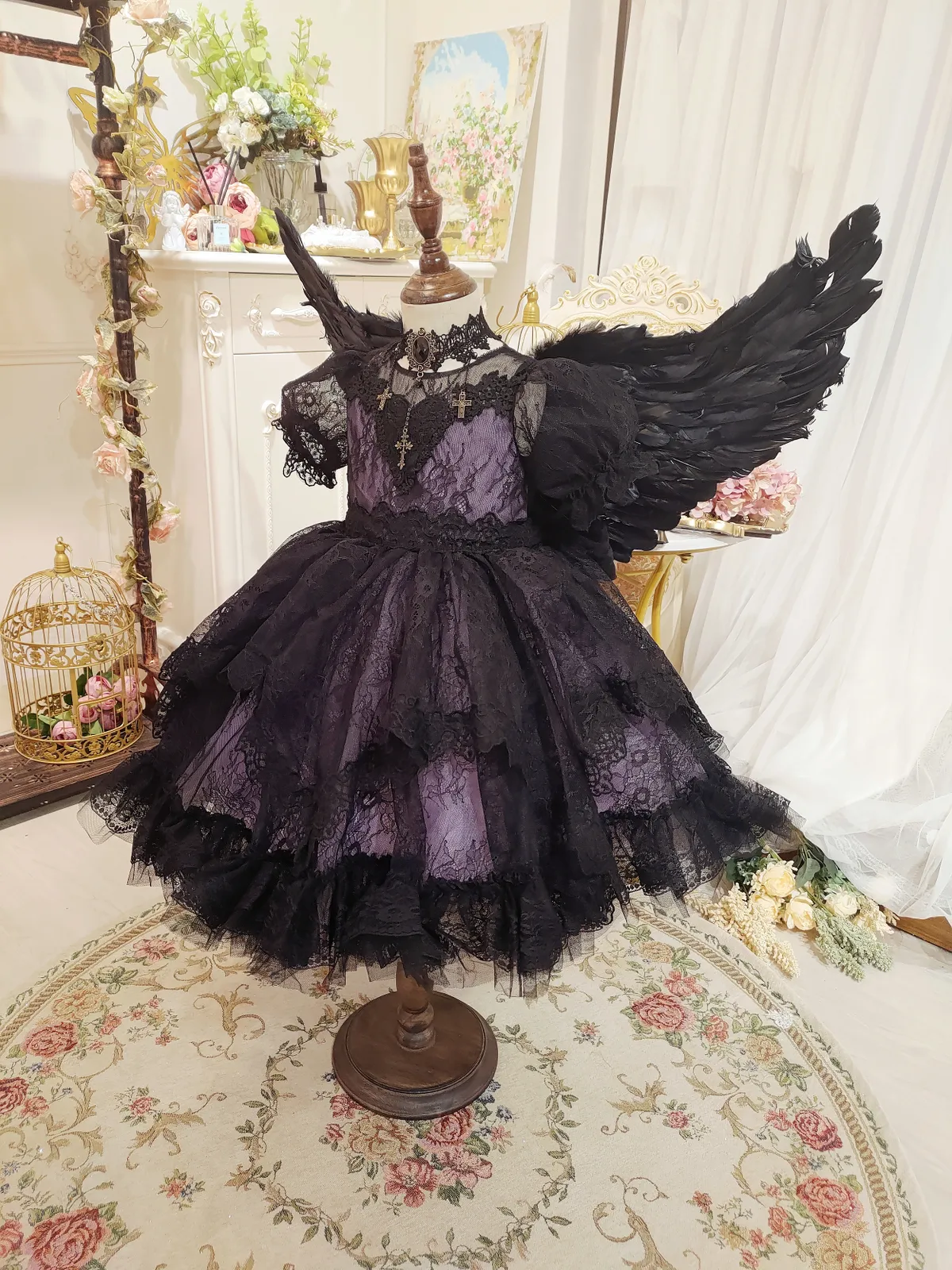 Little Witch Amelia - Purple & Black Lace Dress