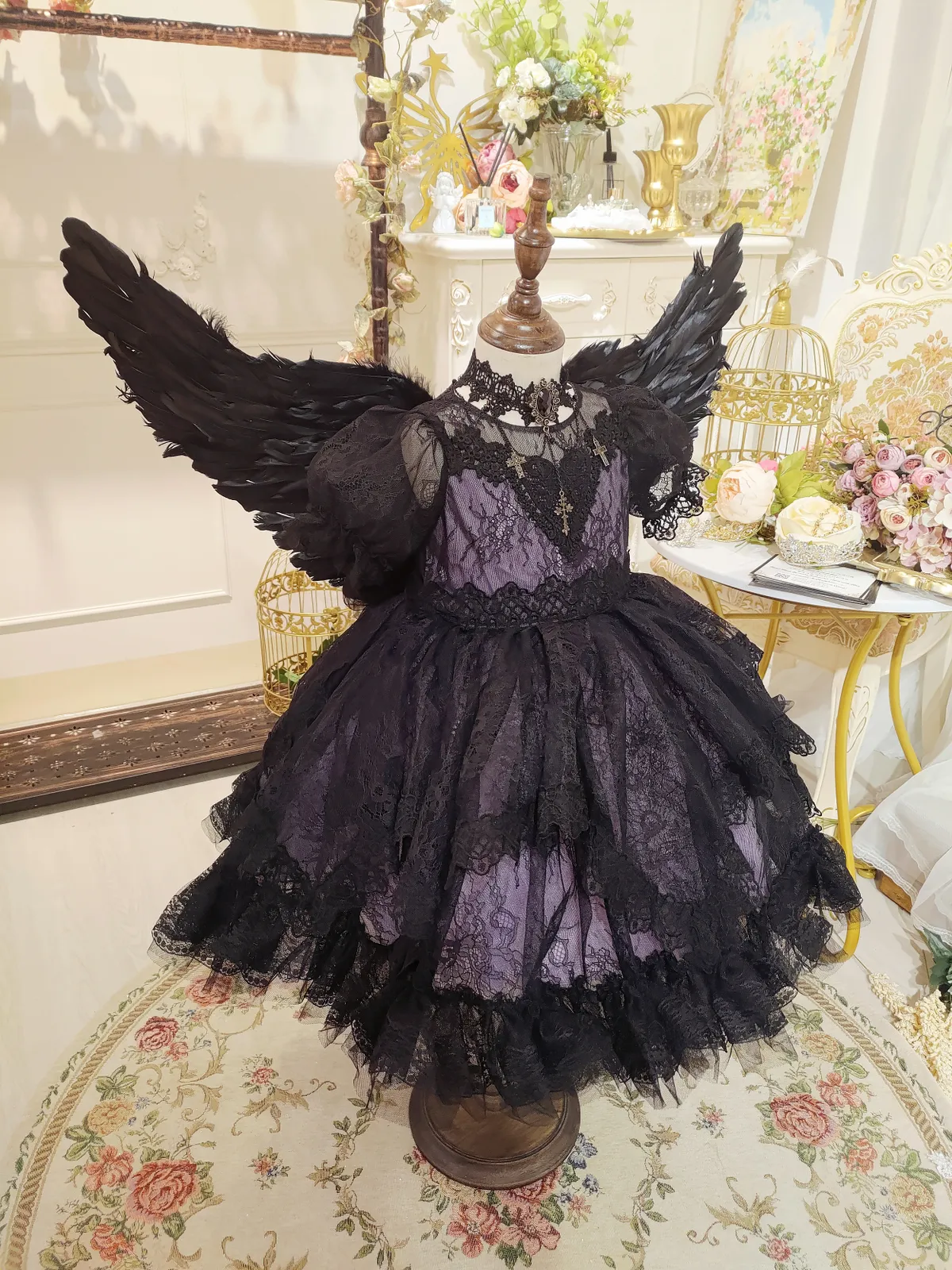Little Witch Amelia - Purple & Black Lace Dress