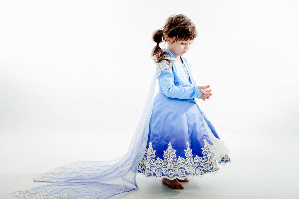 Elsa Blue Ombre Trench Coat