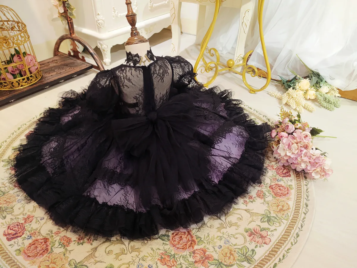 Little Witch Amelia - Purple & Black Lace Dress