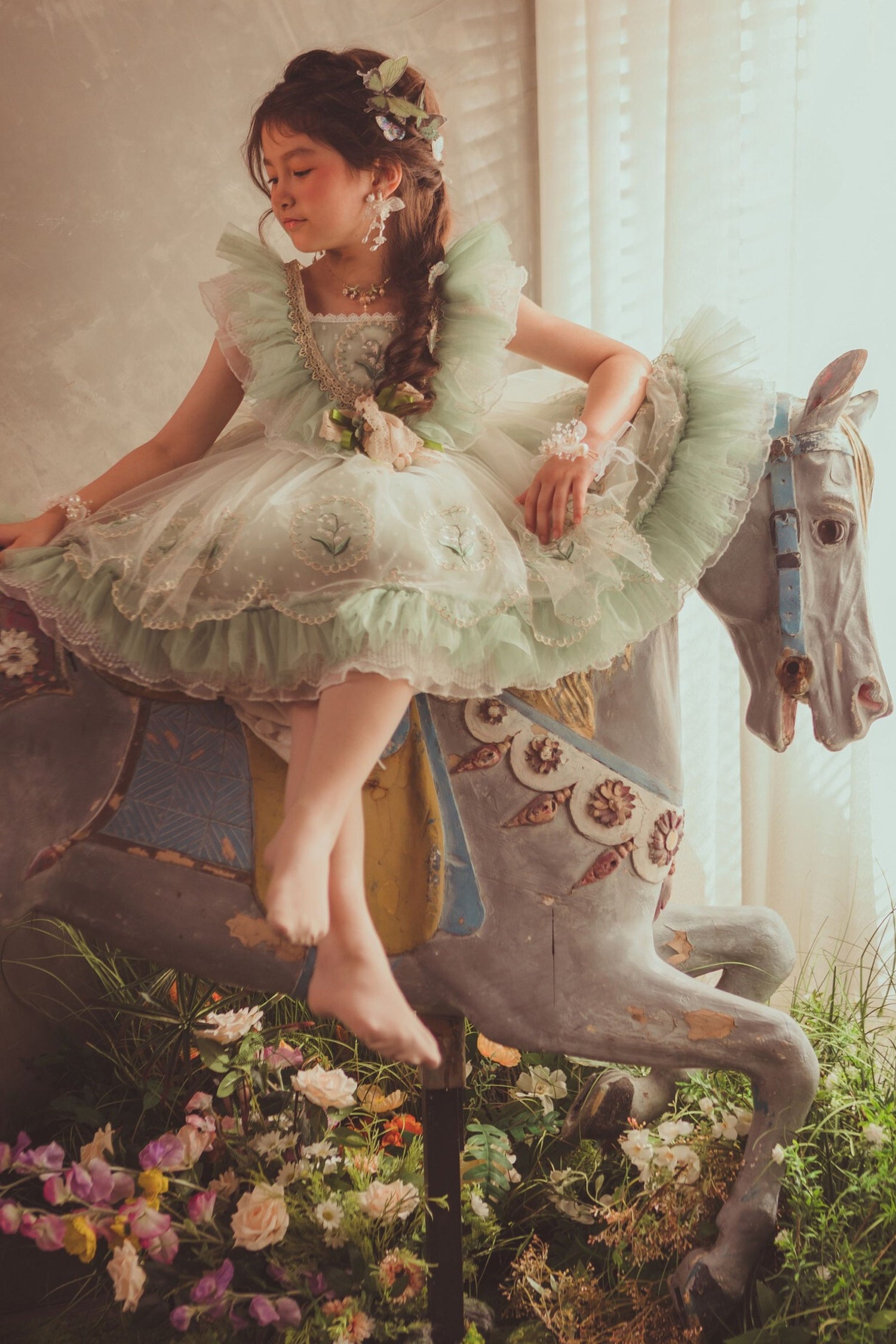 mint green chiffon dress Poly USA