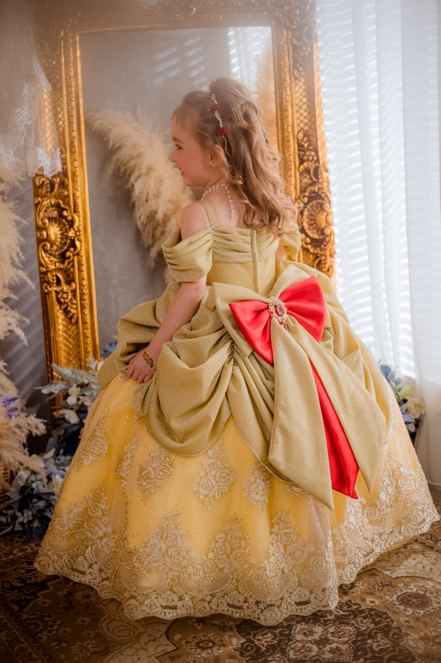 Belle Golden Lurex Gown