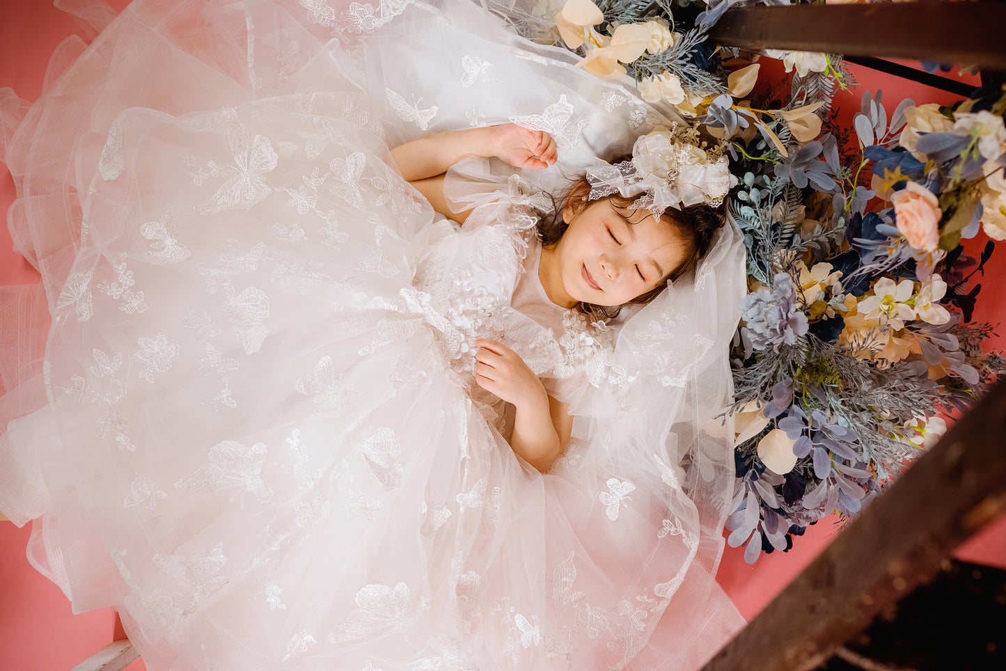 Butterfly Waltz - White Lace Gown