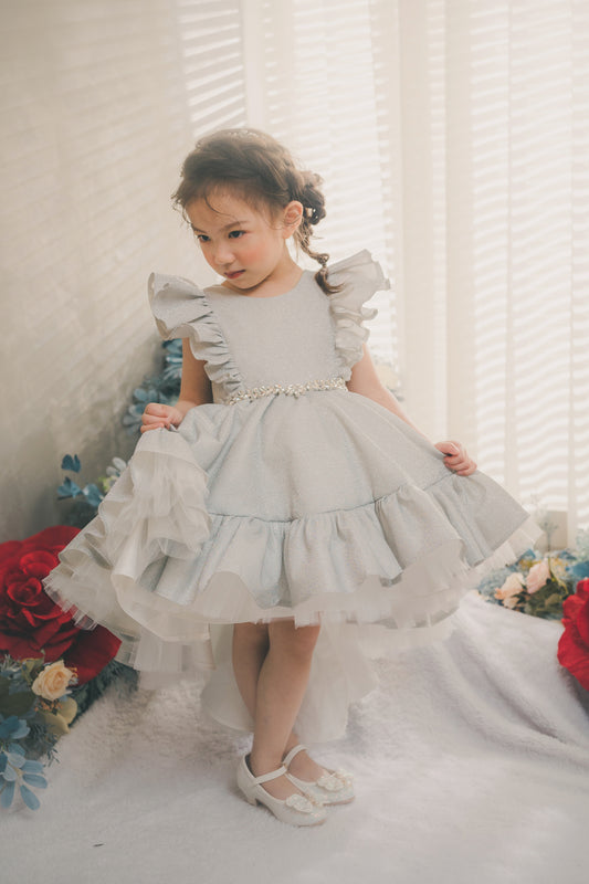 Diamond Foxtrot - Silver White Lurex Dress