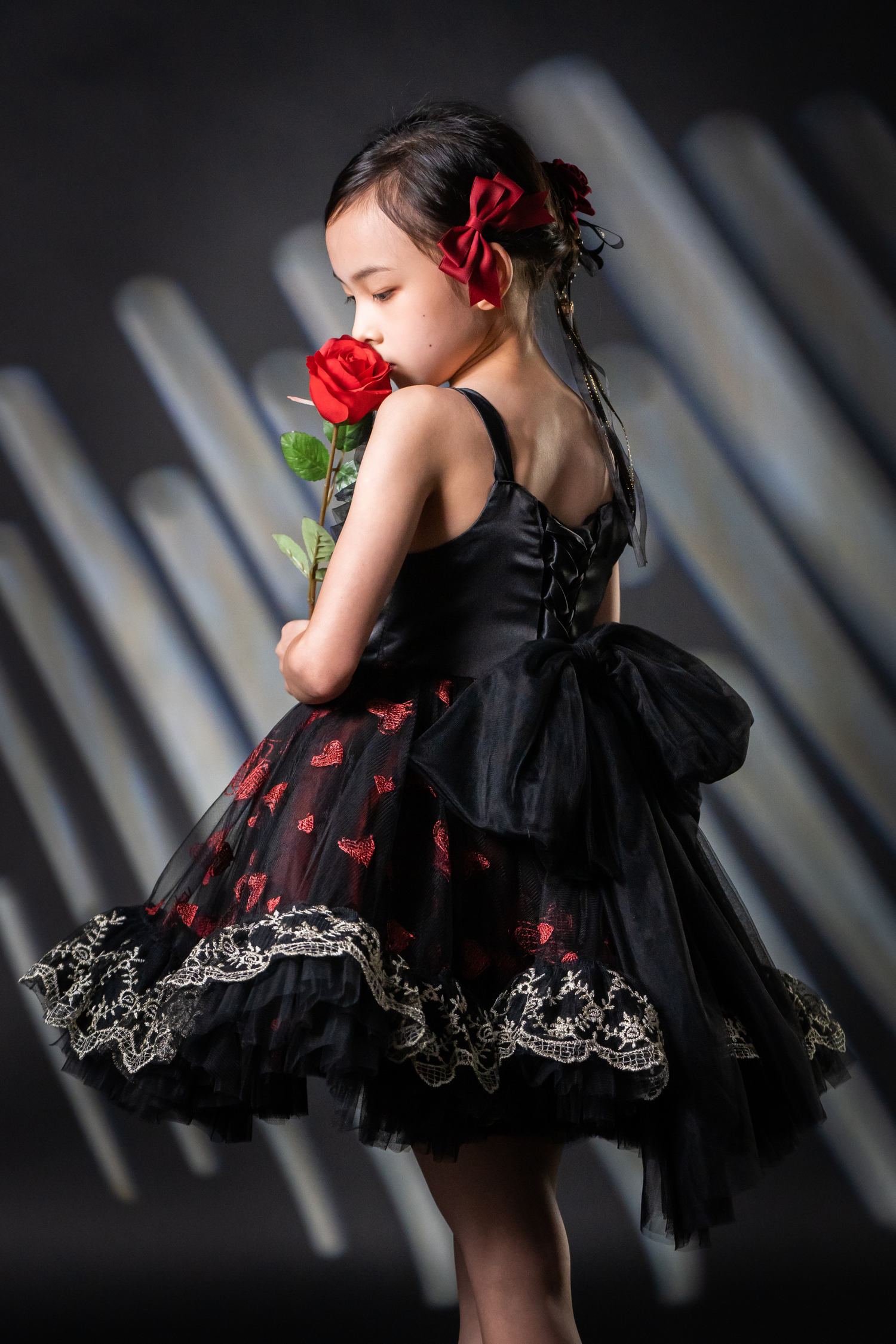 Valentine Gothic Black & Red Heart Lace Dress princessprojectco Valentine Gothic Black & Red Heart Lace Dress princessprojectco