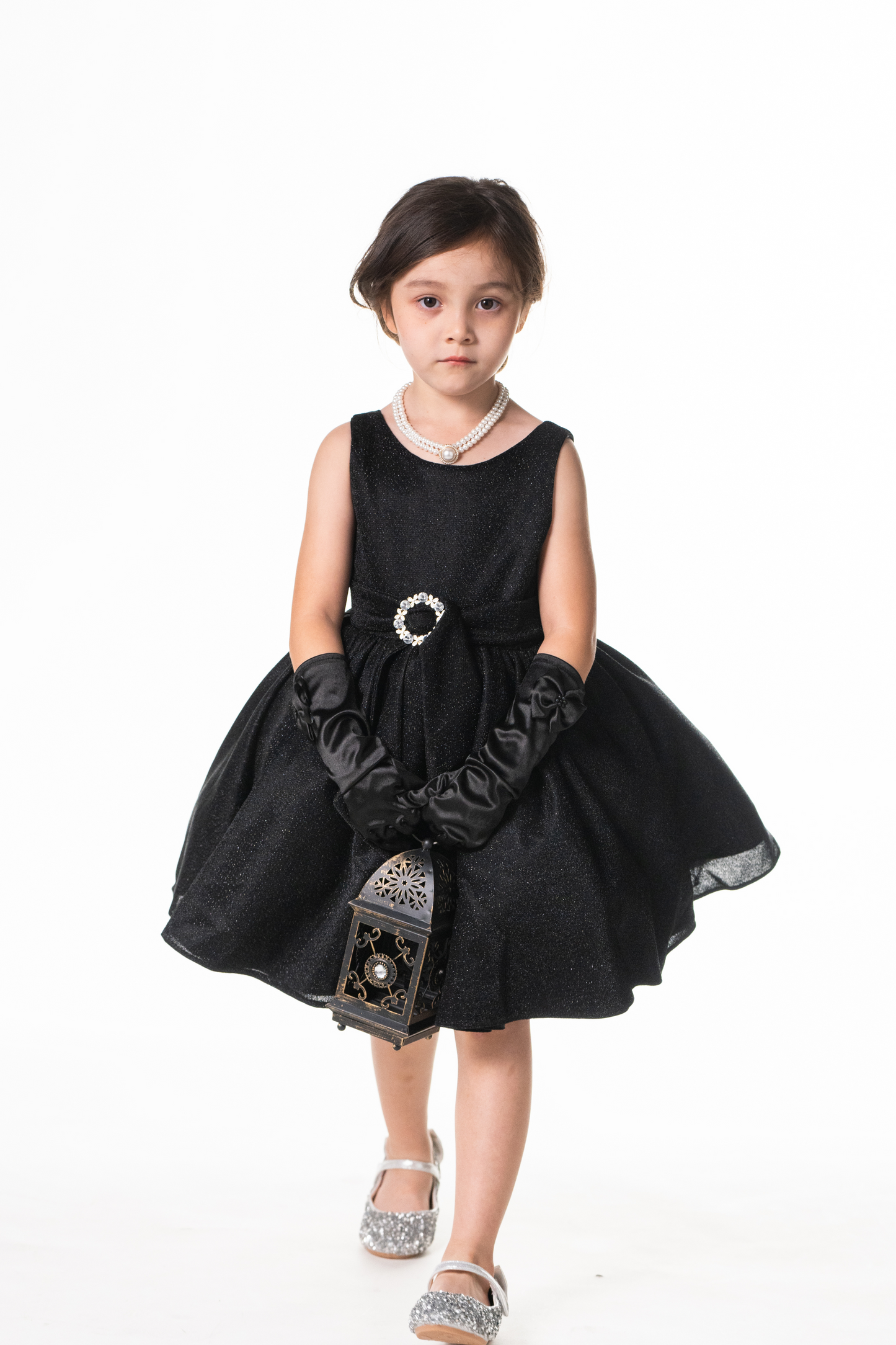 Little Audrey Black Lurex Dress