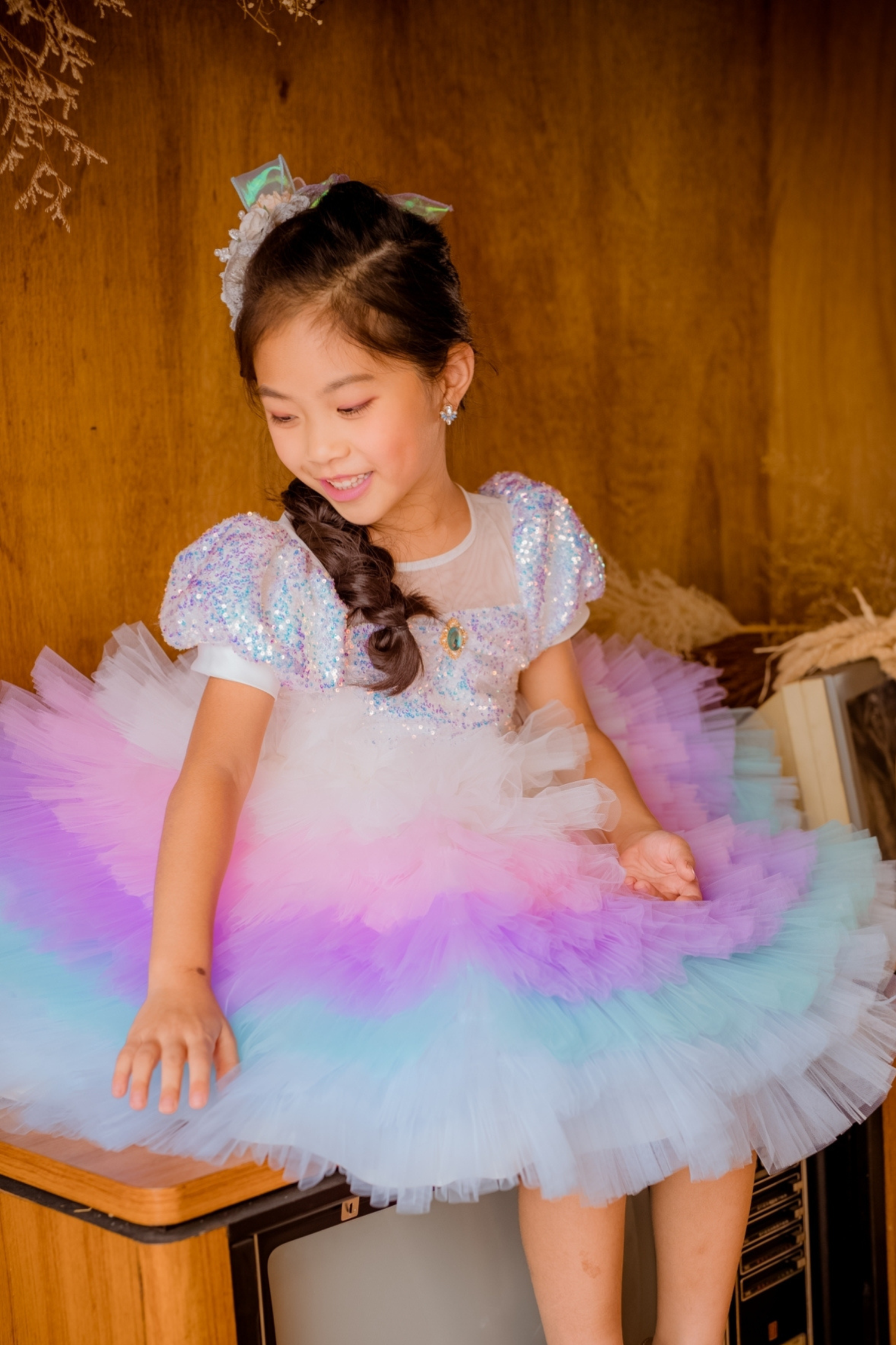 Lilac Pink Sugar Plum Fairy Ombre Tulle Dress princessprojectco
