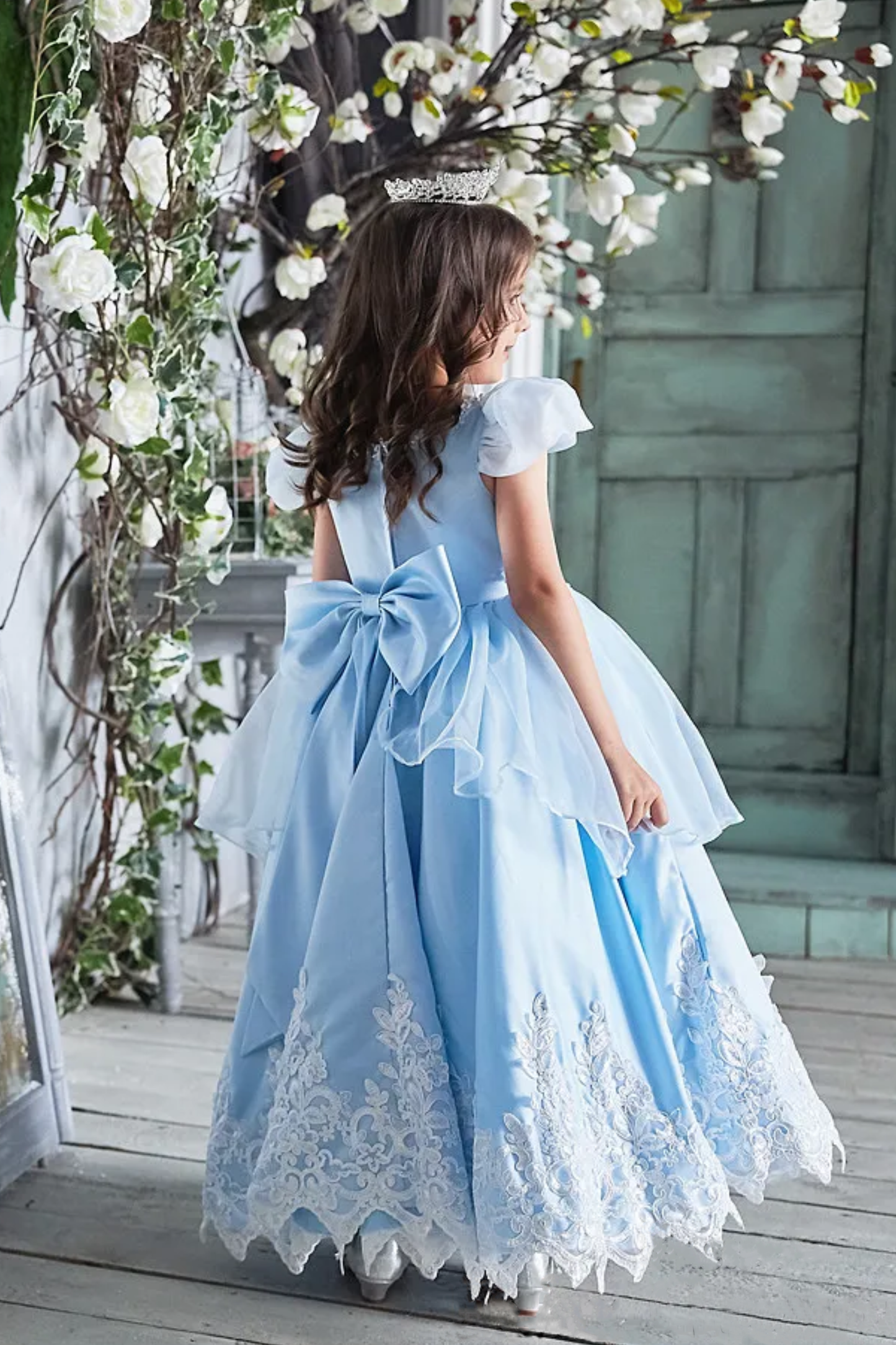Cinderella Blue Satin Gown
