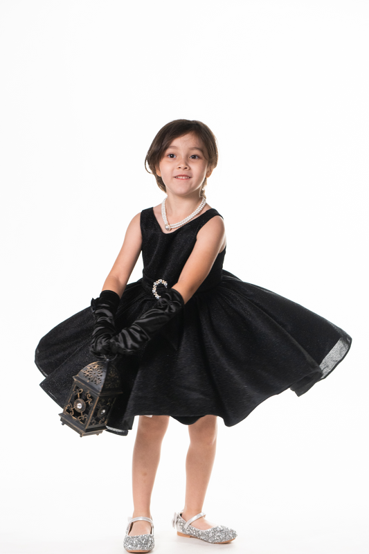 Little Audrey Black Lurex Dress