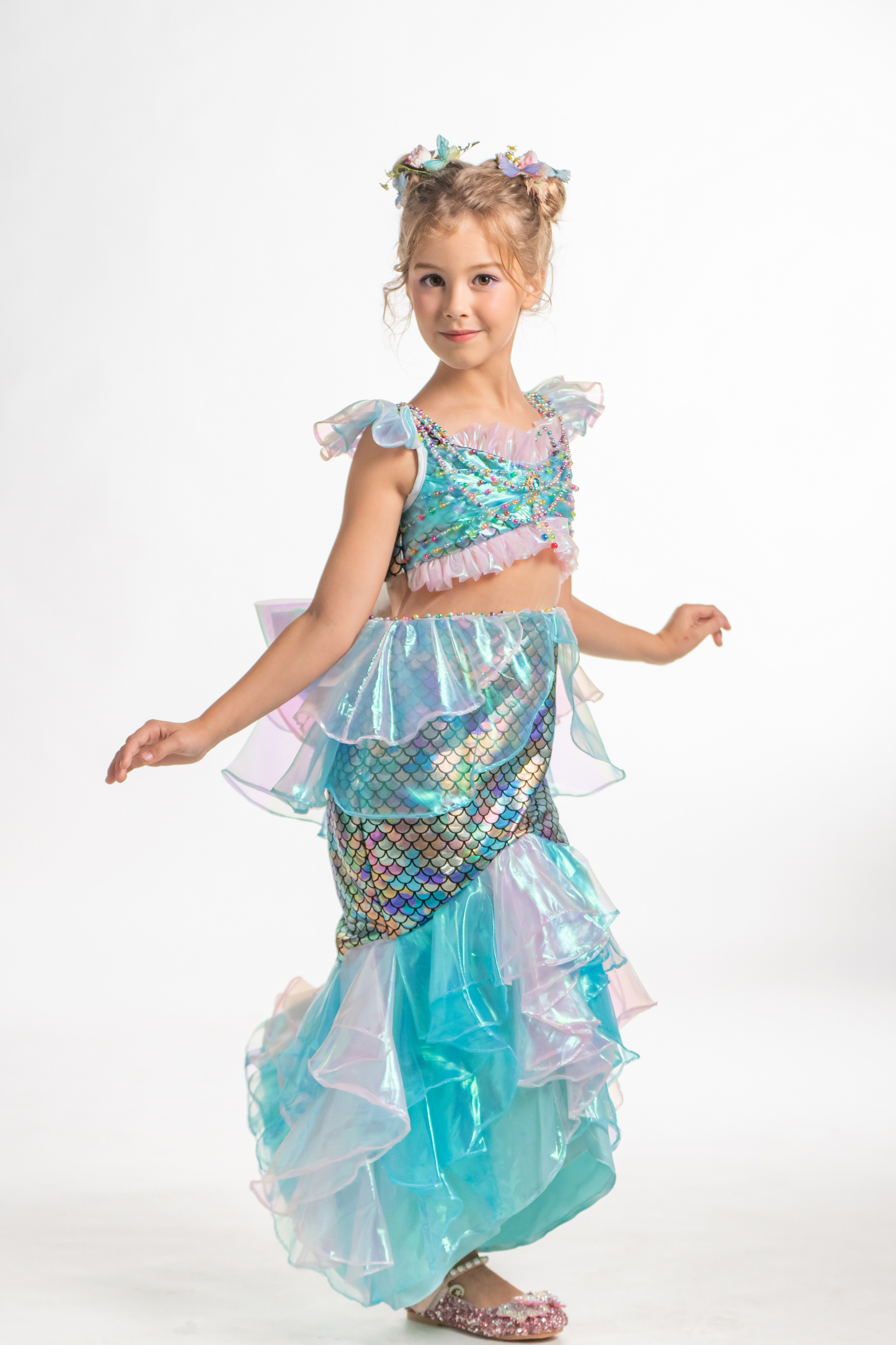 Blue Iridescent Mermaid  Dress ~ Princess Ariel ~