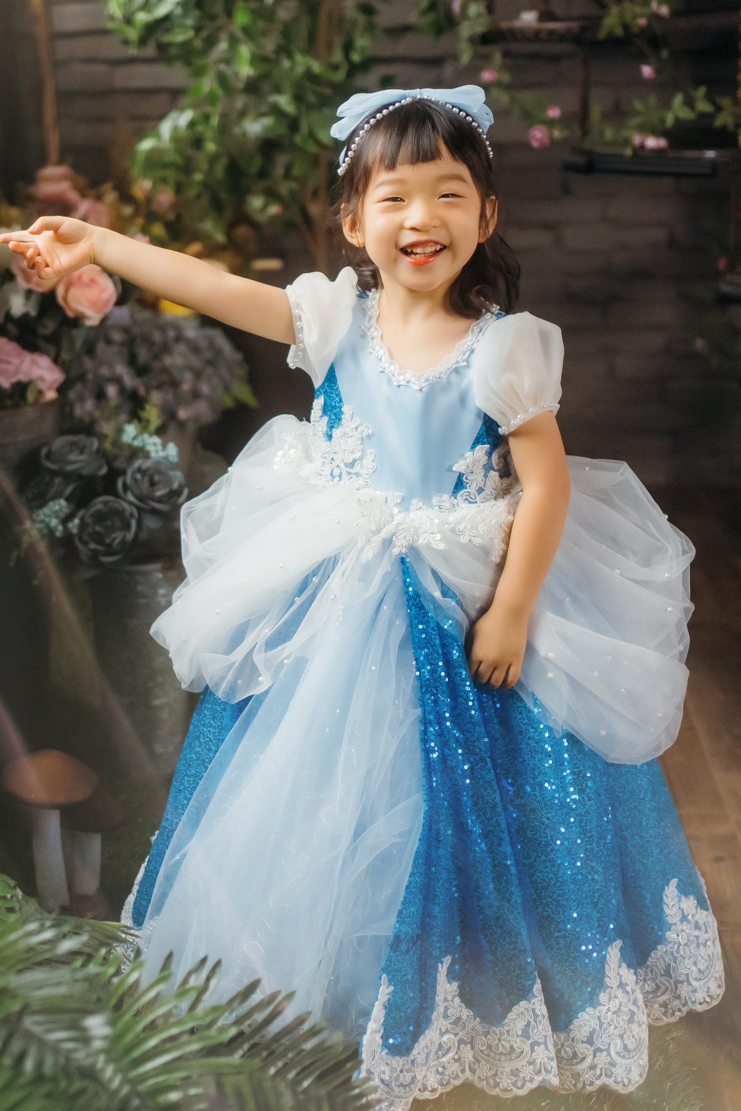 Cinderella Blue Sequin Gown