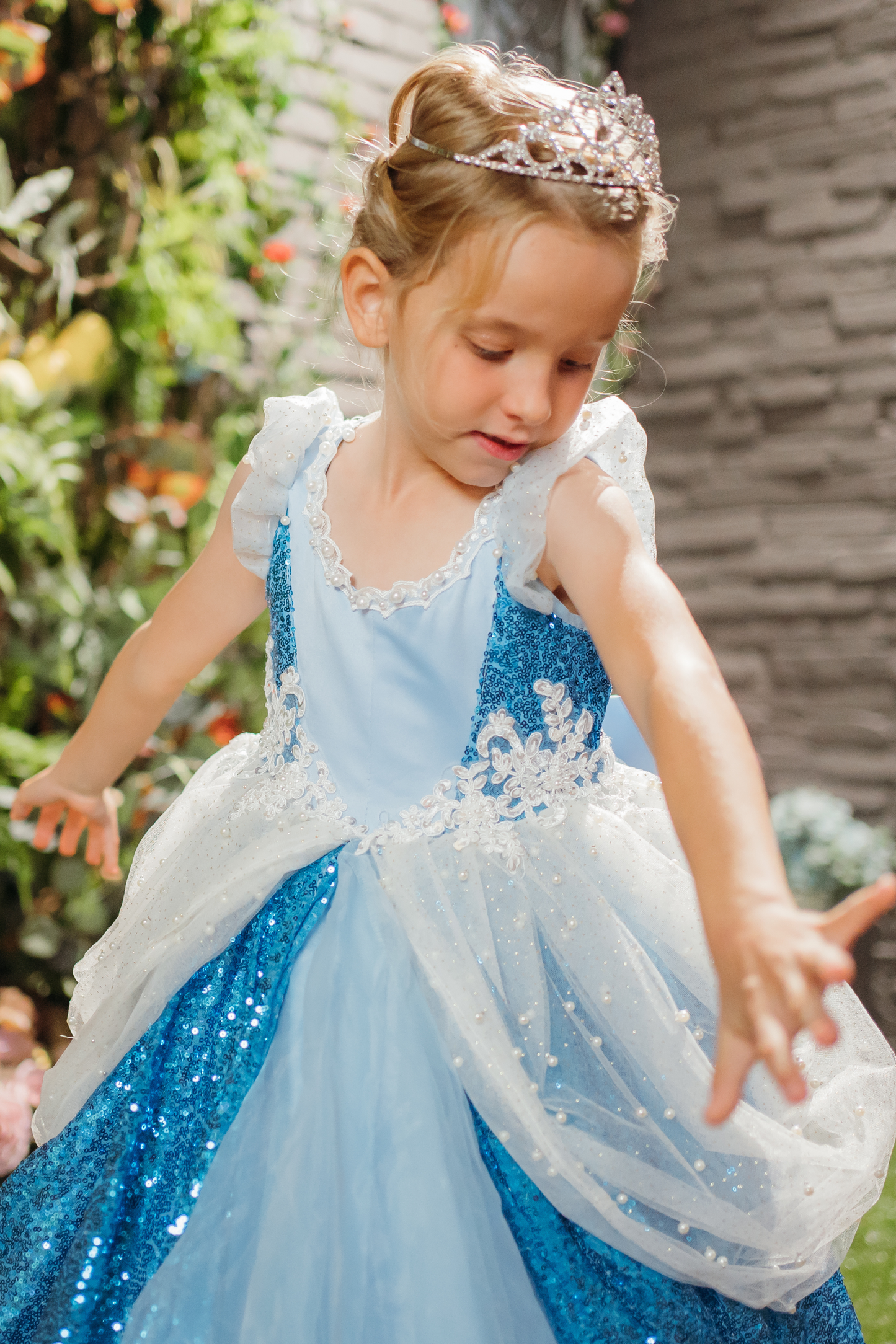 Cinderella Blue Sequin Gown