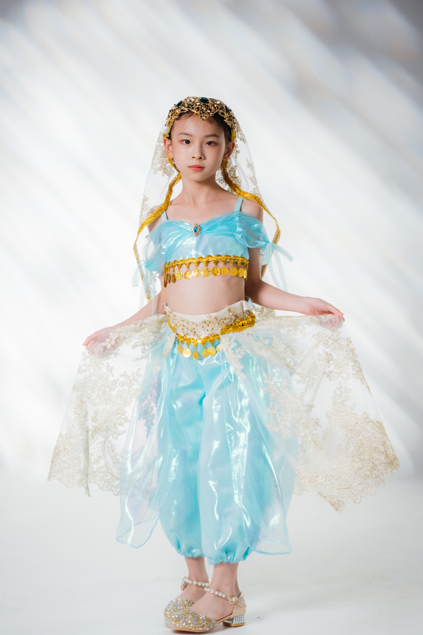 Princess Jasmine Top, Trousers & Veil Set