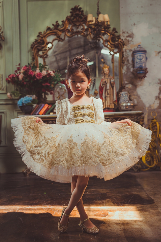 Champagne Gold Nutcracker Set (Dress + Jacket)