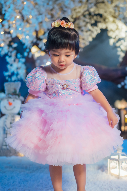 Lilac & Pink Sugar Plum Fairy Ombre Tulle Dress