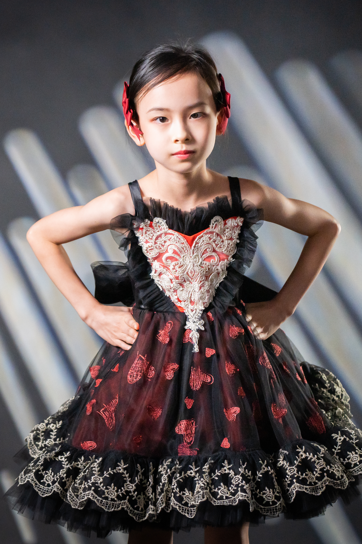 Black dress sales with red hearts