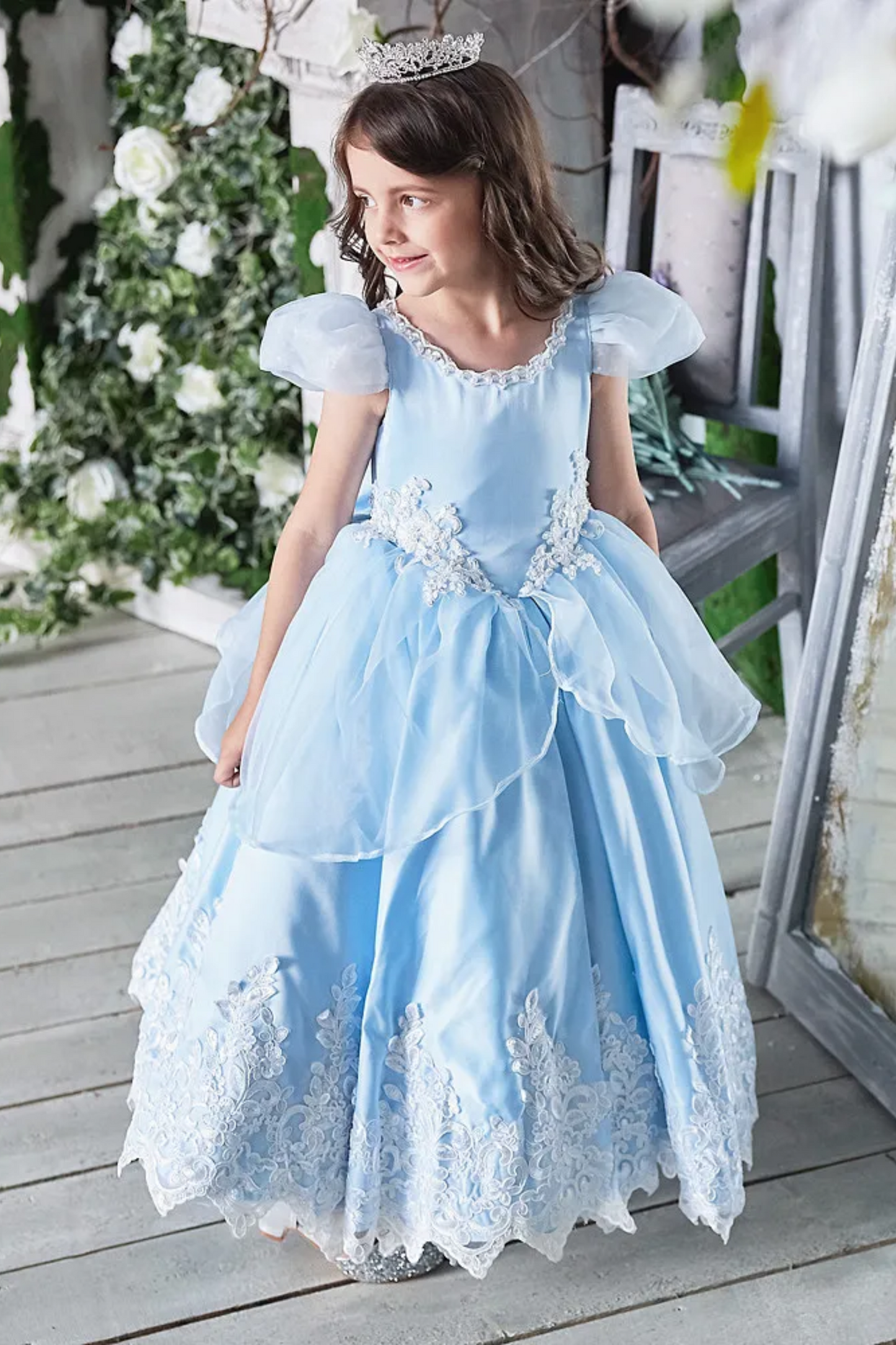 Cinderella Blue Satin Gown