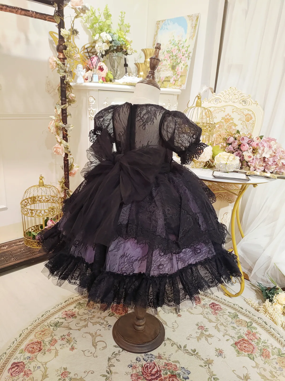 Little Witch Amelia - Purple & Black Lace Dress