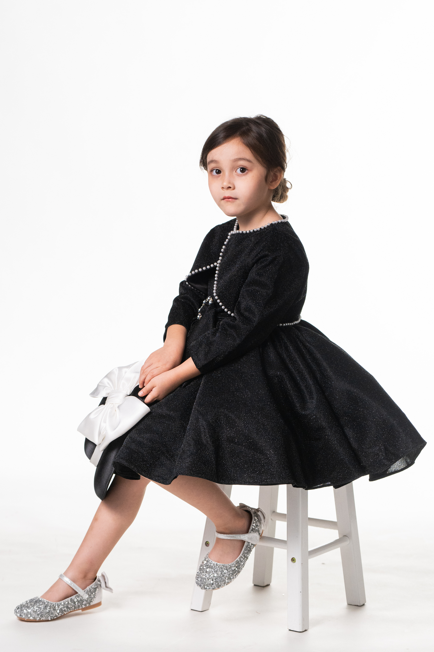 Little Audrey Black Lurex Dress