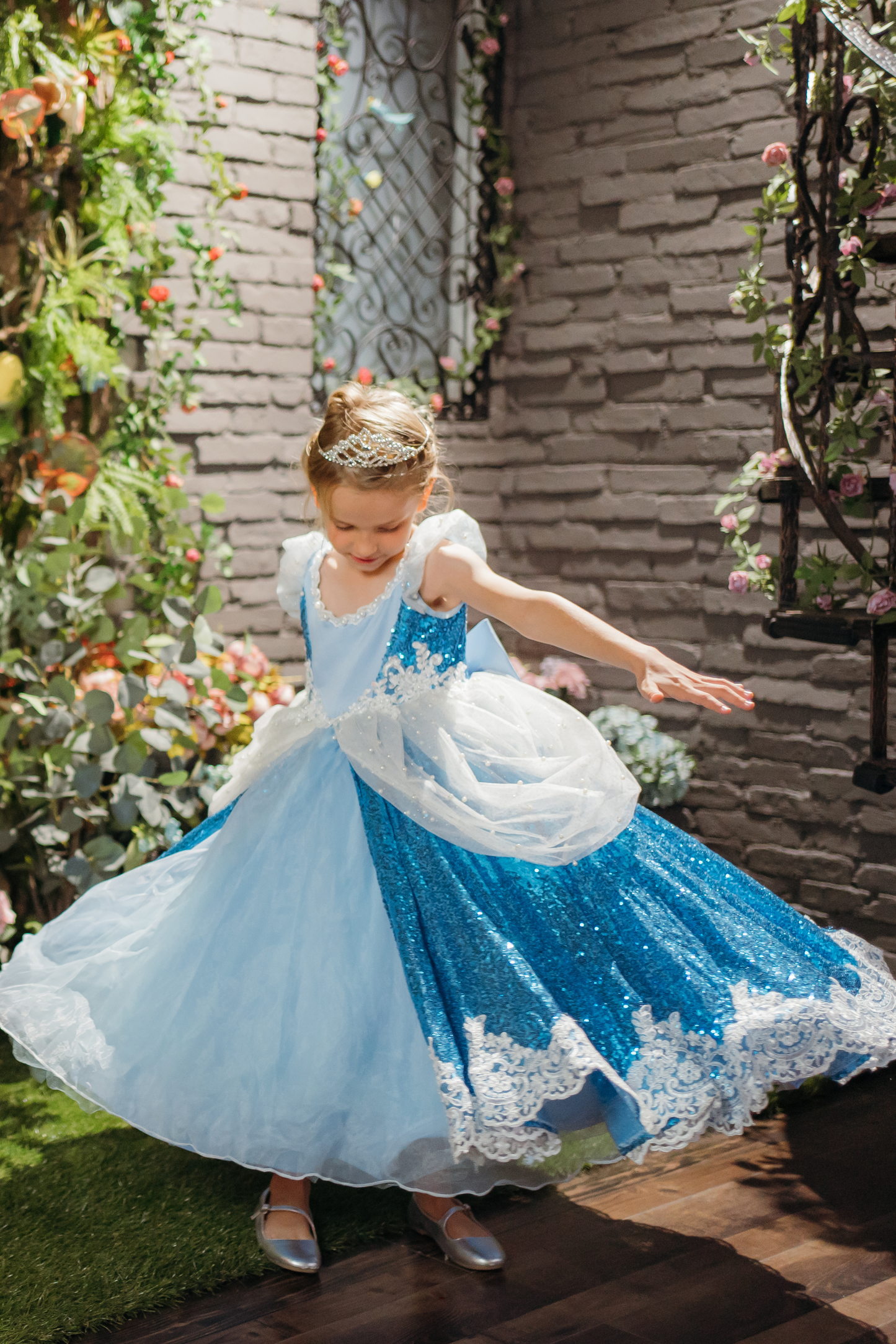 Cinderella Blue Sequin Gown