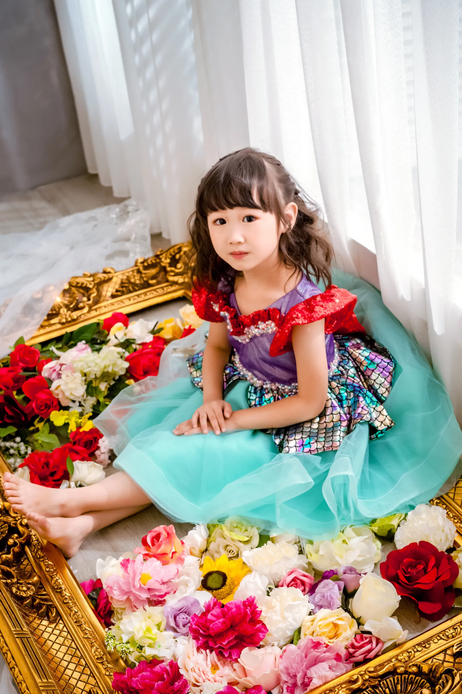 Ariel Purple & Green Gown – princessprojectco