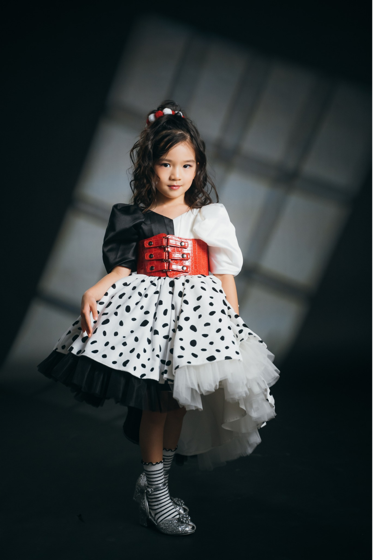 Cruella Black & White Dalmatian Dress