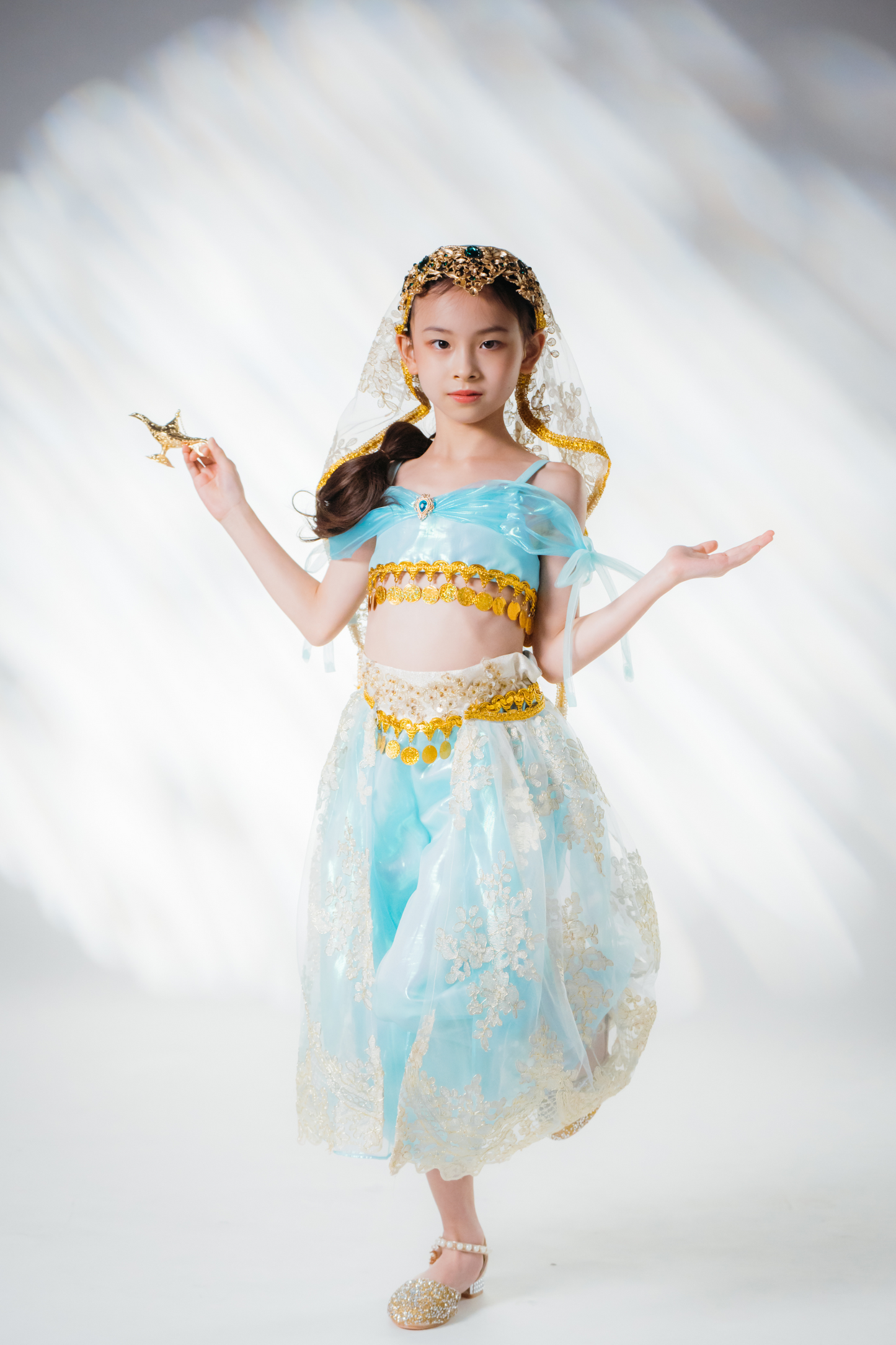 Princess Jasmine Top, Trousers & Veil Set