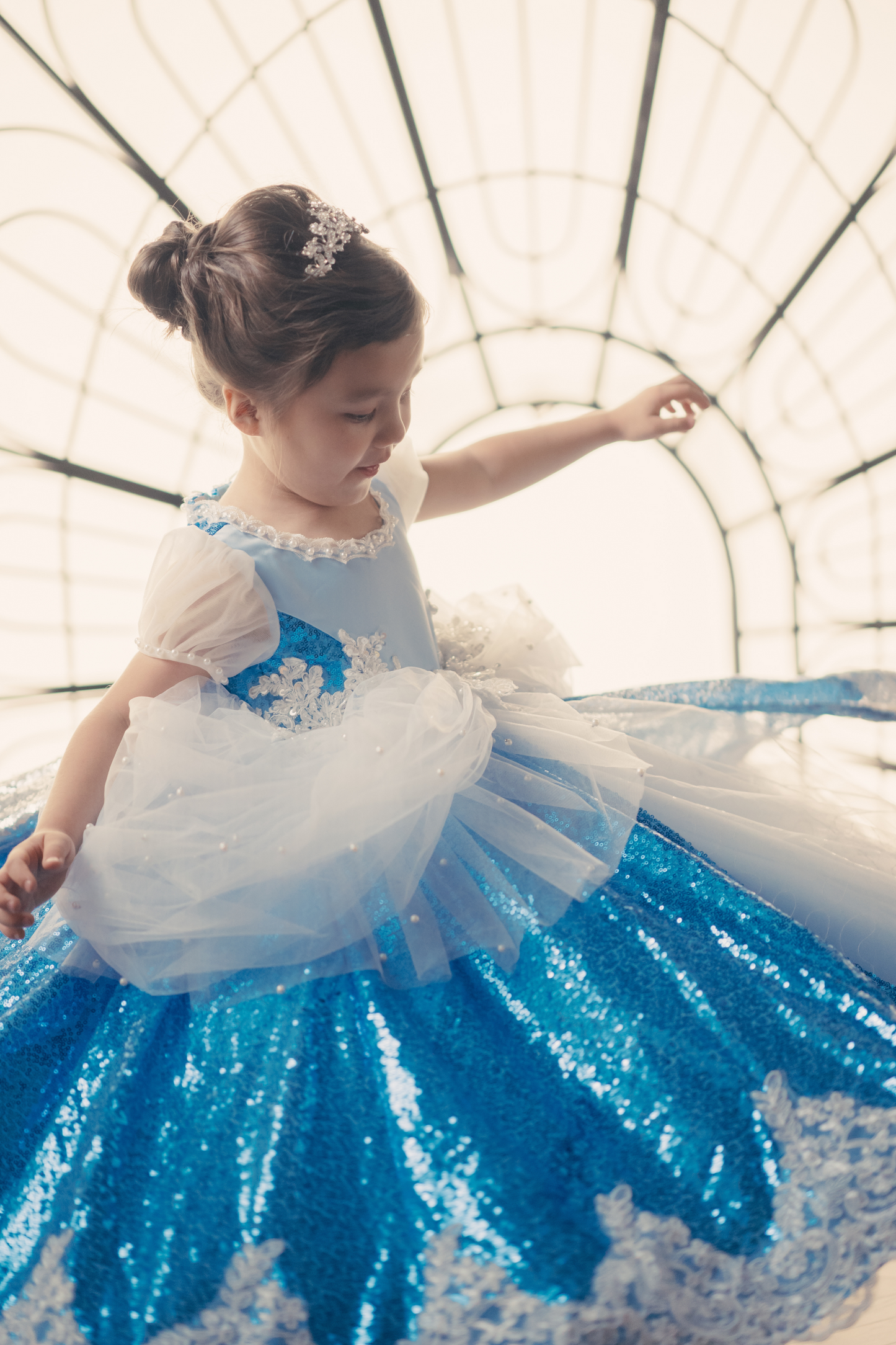 Cinderella Blue Sequin Gown