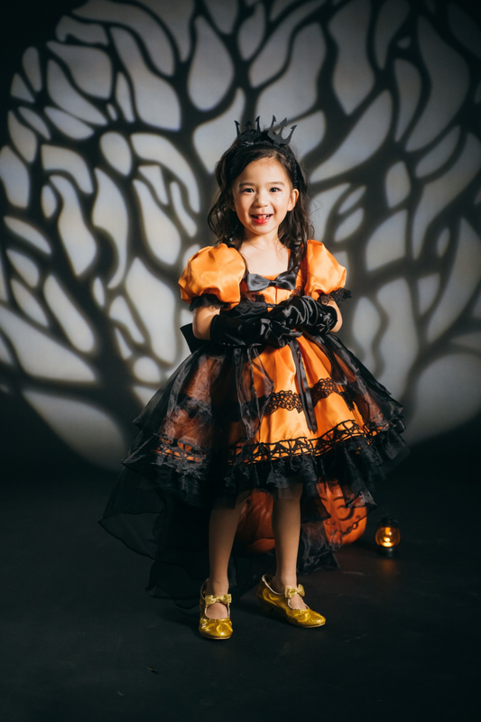 Pumpkin Witch Orange & Black Dress