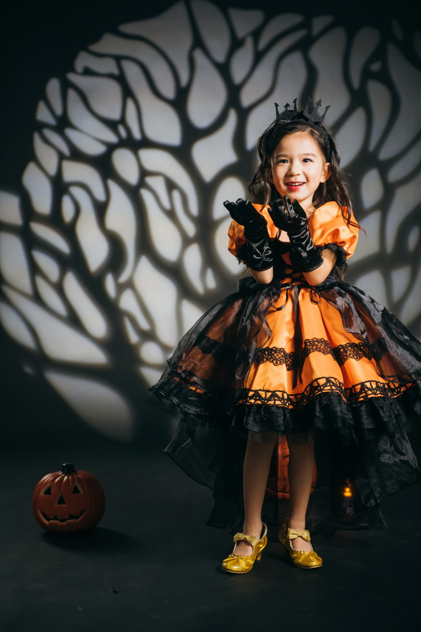 Pumpkin Witch Orange & Black Dress