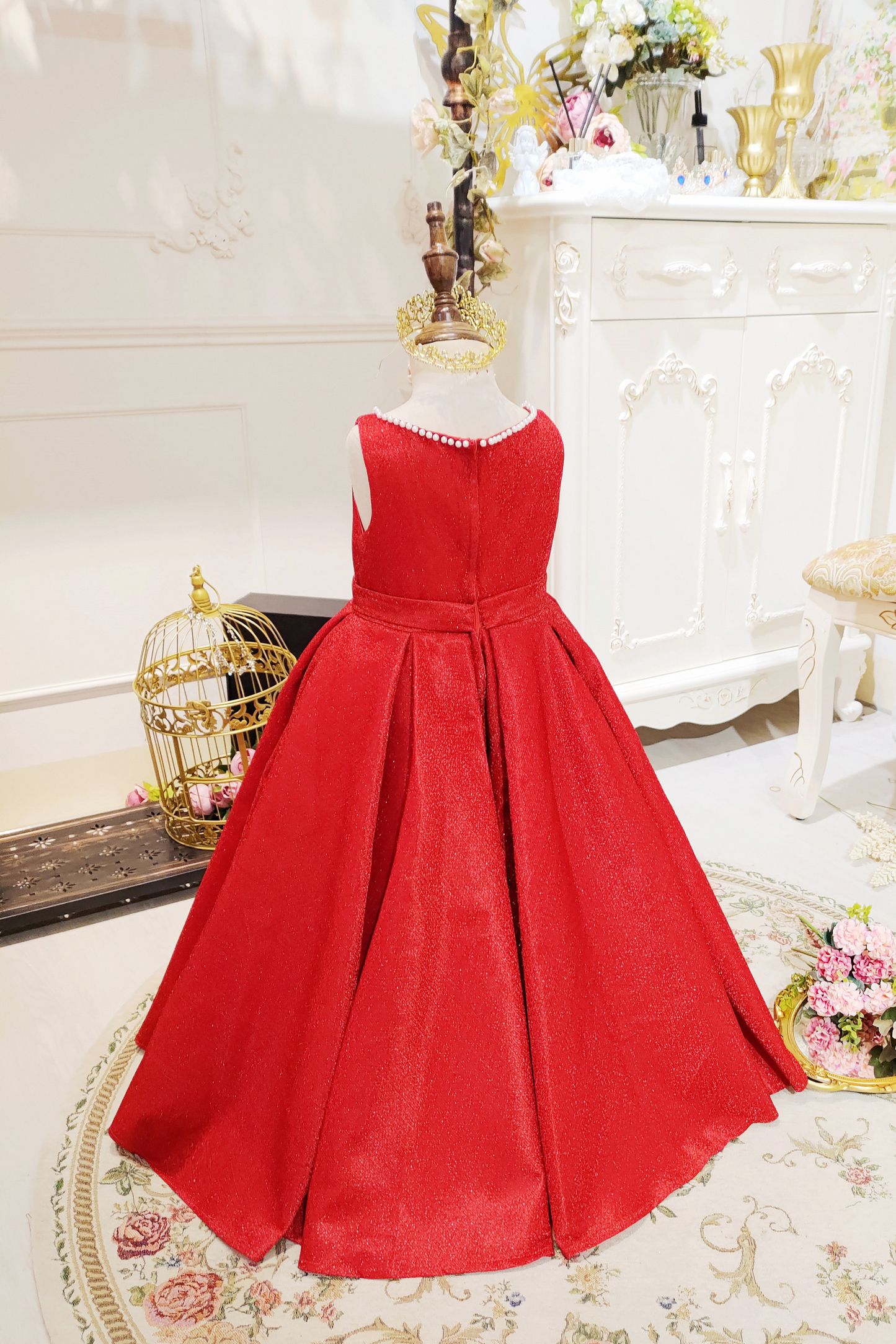 Ruby Red Lurex Gown