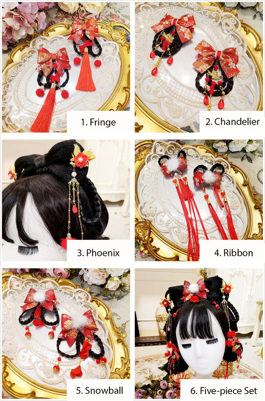 Phoenix Oriental Hairpiece Set (6-items)